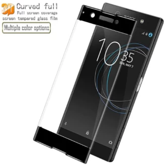 محافظ صفحه نمایش شیشه ای تمام صفحه دور چسب برای Sony Xperia XA1