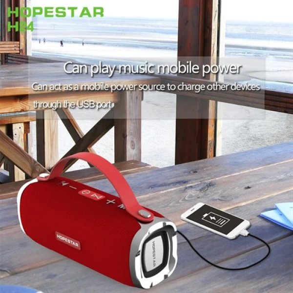 اسپیکر بلوتوث ضد آب و پاوربانک هاپ استار Hopestar H24 Bluetooth Speaker