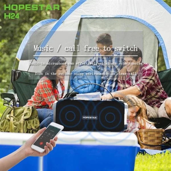 اسپیکر بلوتوث ضد آب و پاوربانک هاپ استار Hopestar H24 Bluetooth Speakerاسپیکر بلوتوث ضد آب و پاوربانک هاپ استار Hopestar H24 Bluetooth Speaker
