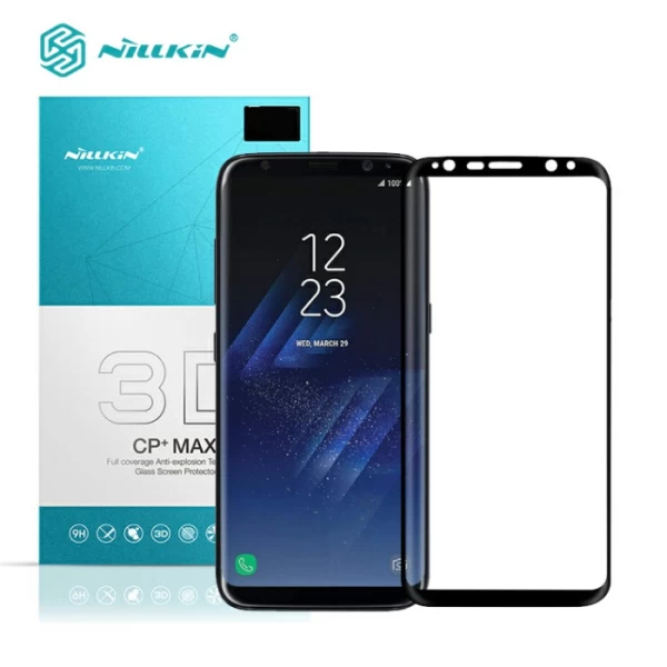 محافظ صفحه نمایش شیشه ای نیلکین 3D CP+ Max Samsung Galaxy S8 Plus