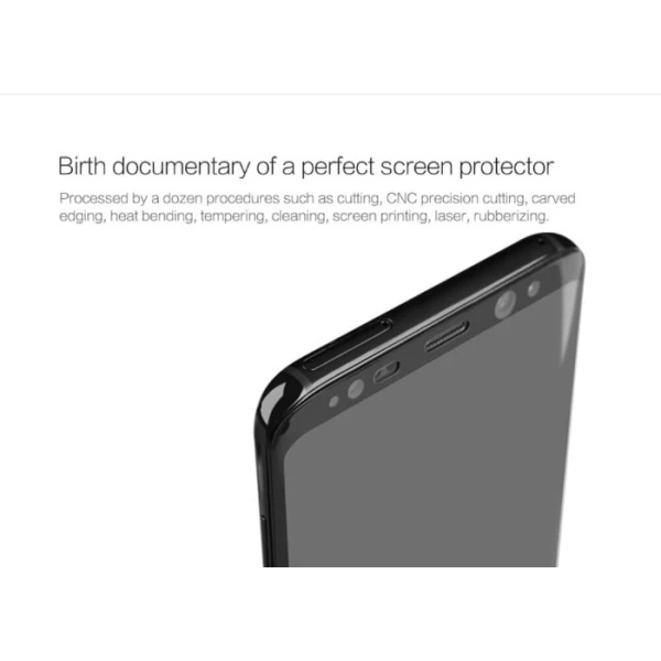 محافظ صفحه نمایش شیشه ای نیلکین 3D CP+ Max Samsung Galaxy S8 Plus