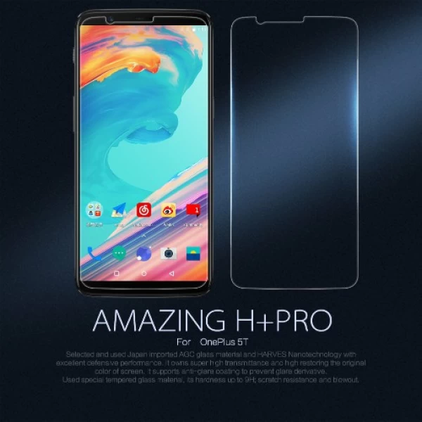 گلس نیلکین OnePlus 5T Nillkin H+ Pro Glass