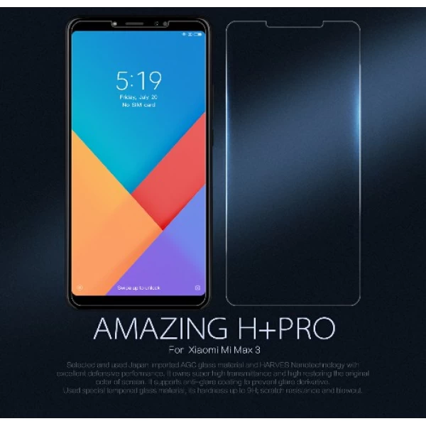 گلس نیلکین Xiaomi Mi Max 3 Nillkin H+ Pro Glass