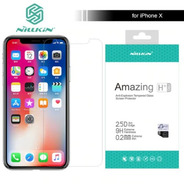 محافظ صفحه نمایش شیشه ای نیلکین آیفون Nillkin H+ Pro Glass Apple iPhone X