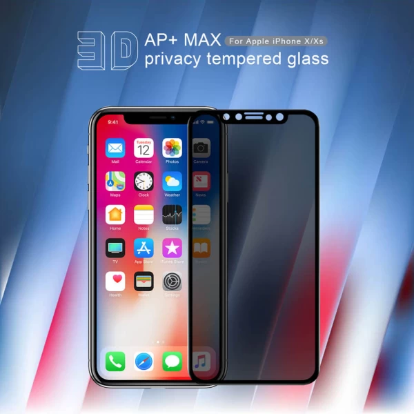 گلس شیشه ای حریم شخصی نیلکین Nillkin Privacy AP+ Max Apple iPhone X / iPhone XS