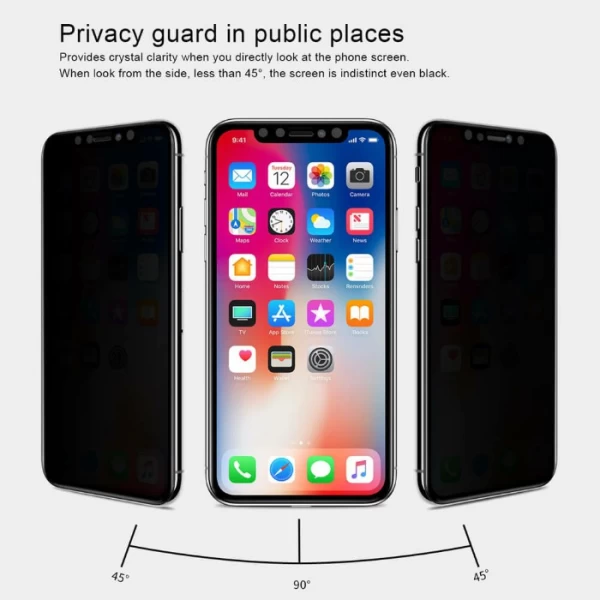 گلس شیشه ای حریم شخصی نیلکین Nillkin Privacy AP+ Max Apple iPhone X / iPhone XS