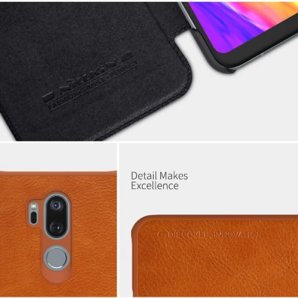 کیف چرمی نیلکین ال جی LG G7 ThinQ Nillkin Qin Leather Case