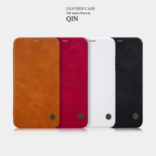 کیف چرمی نیلکین آیفون Apple iPhone X / XS Nillkin Qin Leather Case