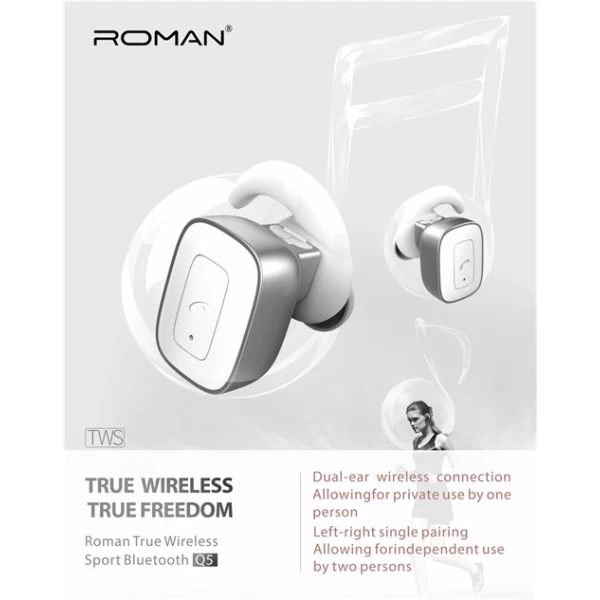هندزفری بلوتوث دو گوش رومن Roman Q5 Earphone True Wireless Stereo