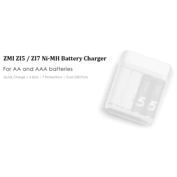 شارژر باتری قلمی و نیم قلمی شیائومی Xiaomi ZI5 / ZI7 Ni-MH Battery Fast Charger