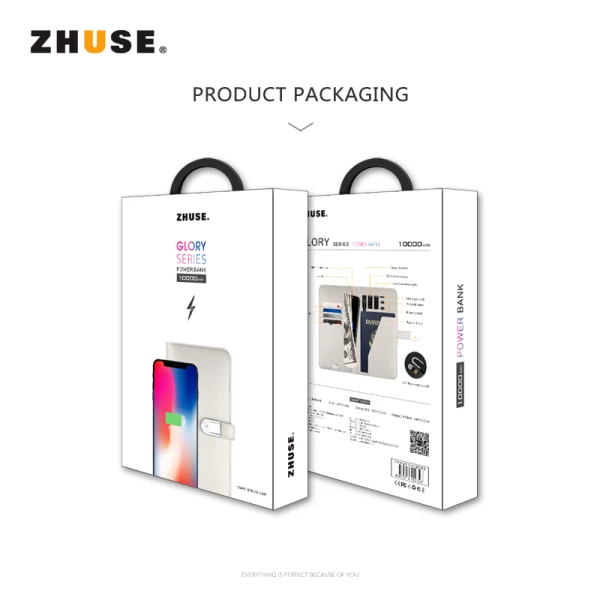 پاوربانک 10000 میلی آمپر و کیف چرمی و فلش مموری Zhuse Glory Series PB-032