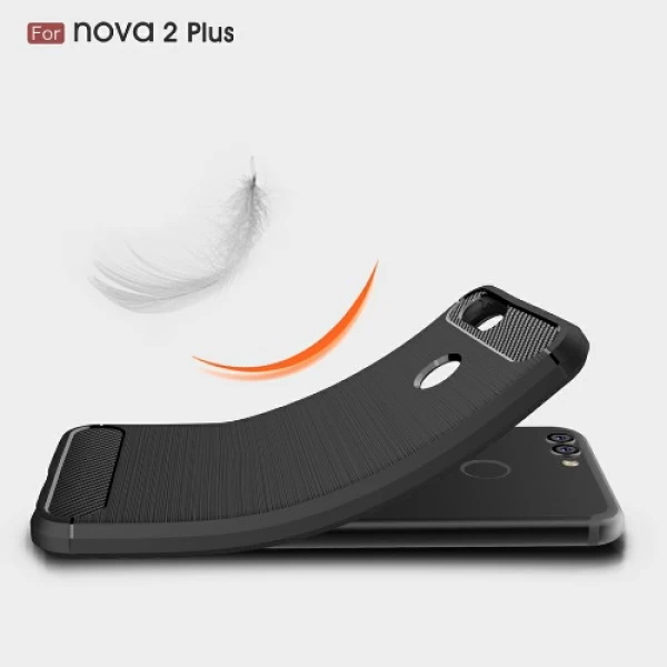 قاب محافظ ژله ای هواوی Huawei Nova 2 Plus Rugged Armor Fiber Carbon