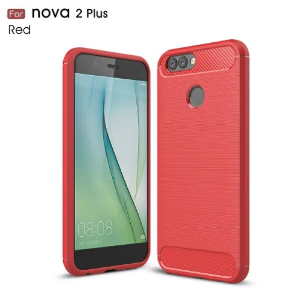 قاب محافظ ژله ای هواوی Huawei Nova 2 Plus Rugged Armor Fiber Carbon