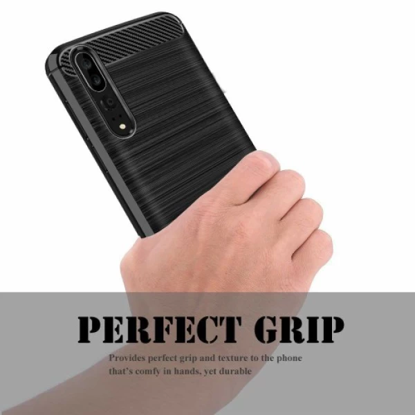 قاب محافظ ژله ای هواوی Huawei P20 Pro Rugged Armor Fiber Carbon