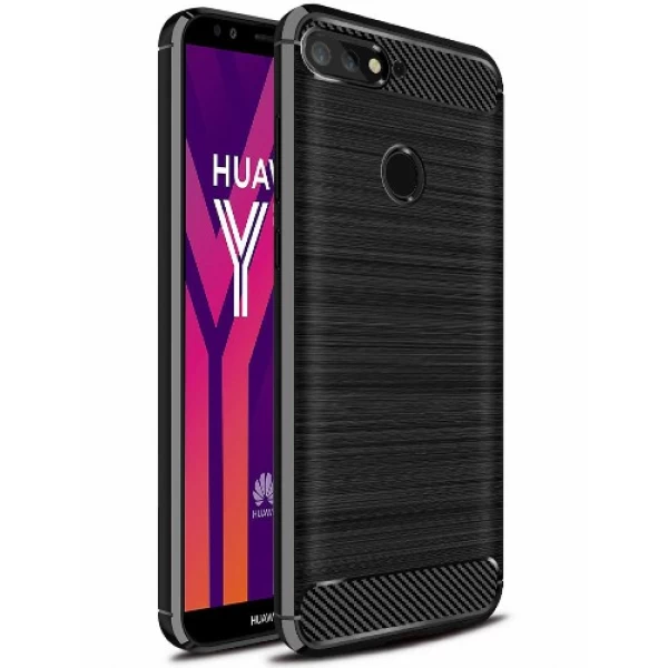 قاب محافظ ژله ای هواوی Huawei Y7 Prime 2018 / Honor 7C Rugged Armor Fiber Carbon