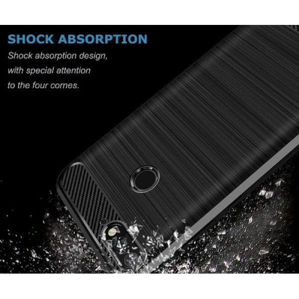 قاب محافظ ژله ای هواوی Huawei Y7 Prime 2018 / Honor 7C Rugged Armor Fiber Carbon
