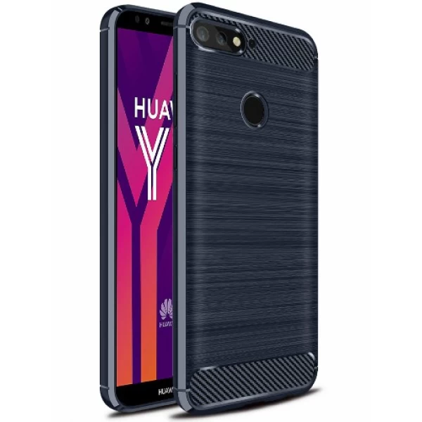 قاب محافظ ژله ای هواوی Huawei Y7 Prime 2018 / Honor 7C Rugged Armor Fiber Carbon