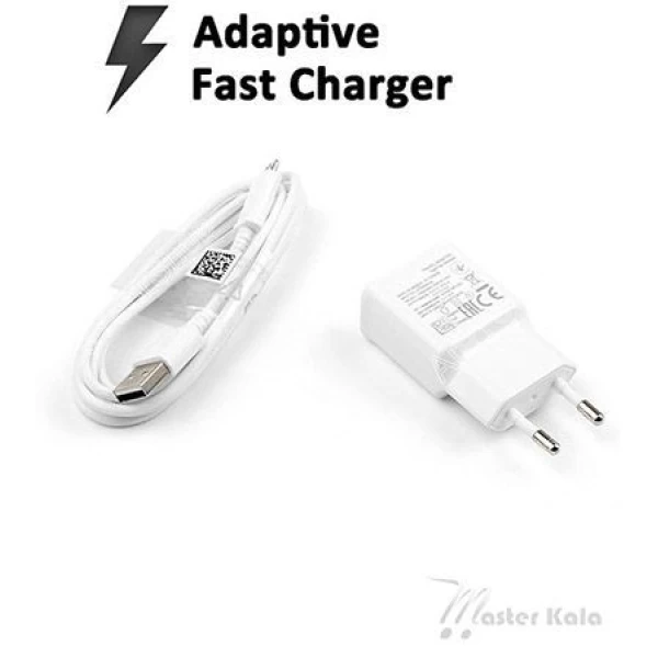 شارژر اصلی سامسونگ فست شارژ همراه با کابل microUSB مدل Samsung EP-TA20EWE