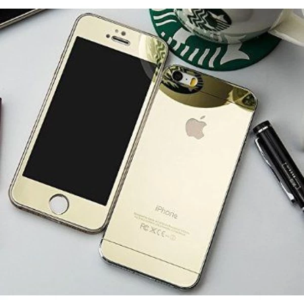 محافظ شیشه ای رنگی براق پشت و رو مناسب برای Apple iPhone 5-5S