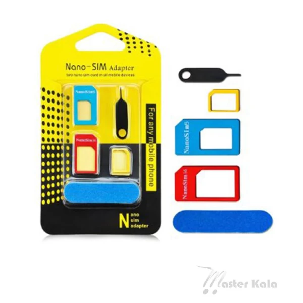 تبدیل فلزی سیم کارت های نانو و میکرو به استاندارد Nano Sim Adapter