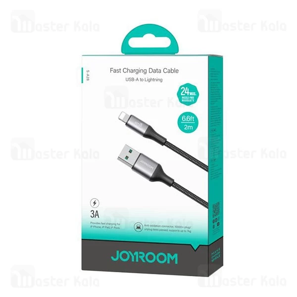 کابل لایتنینگ جویروم Joyroom S-A28 طول 2 متر شدت جریان 3 آمپر