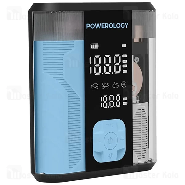 پاوربانک 12000 و کمپرسور باد و جامپ استارتر خودرو پاورولوژی Powerology PPBCHA96
