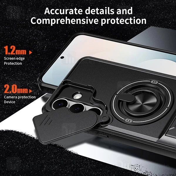 قاب ضد ضربه مگنتی Samsung Galaxy S25 FE Magnetic Multifunctional Case دارای محافظ دوربین