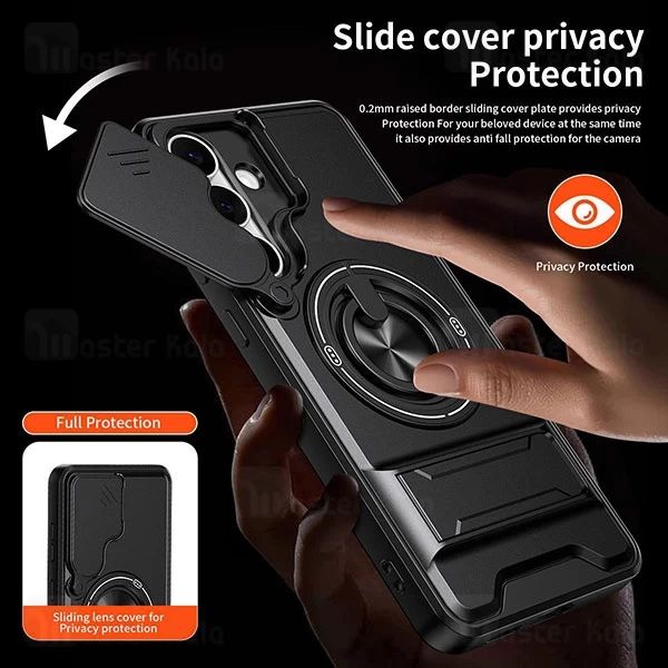 قاب ضد ضربه مگنتی Samsung Galaxy S25 FE Magnetic Multifunctional Case دارای محافظ دوربین