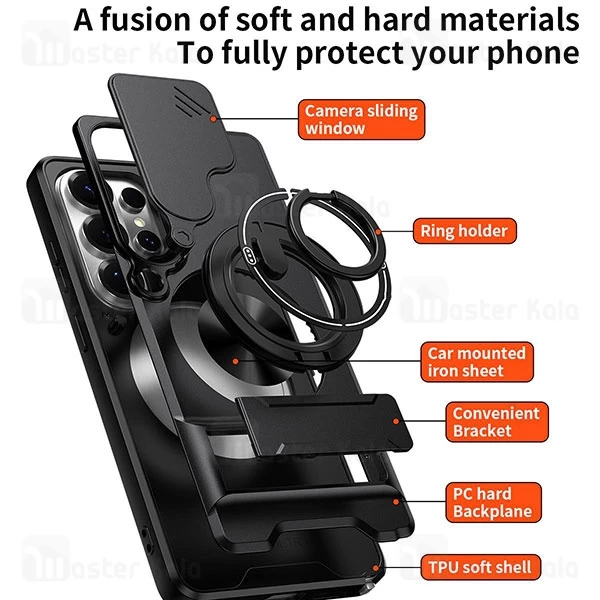 قاب ضد ضربه مگنتی Samsung Galaxy S26 ULTRA Magnetic Multifunctional Case دارای محافظ دوربین