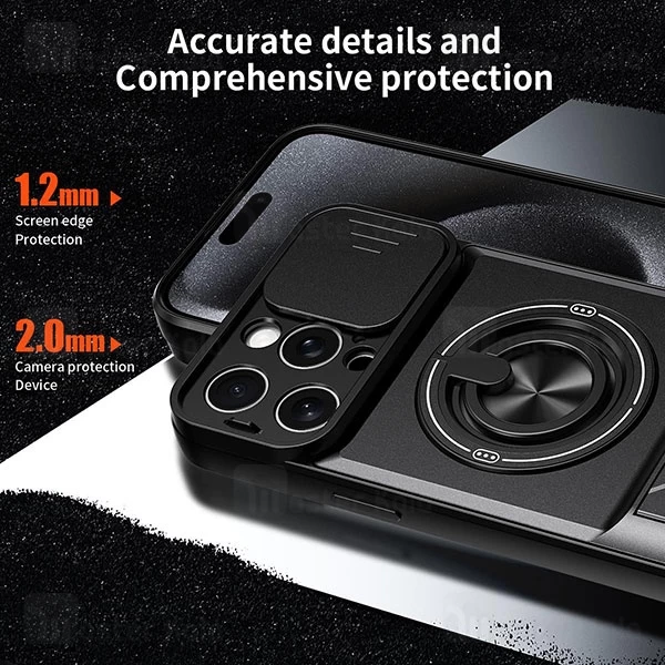 قاب ضد ضربه مگنتی Apple iPhone 15 Pro Max Magnetic Multifunctional Case دارای محافظ دوربین