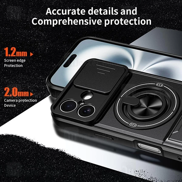 قاب ضد ضربه مگنتی Apple iPhone 17 Magnetic Multifunctional Case دارای محافظ دوربین