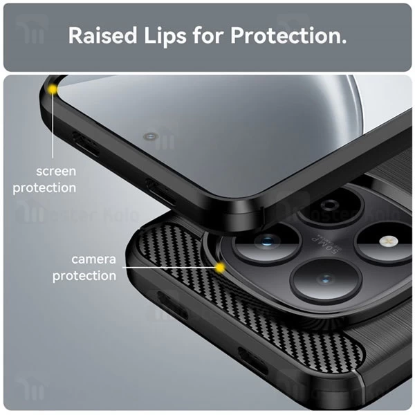 قاب فیبر کربنی شیائومی Xiaomi Redmi Note 15 Pro 5G Rugged Armor Fiber Carbon
