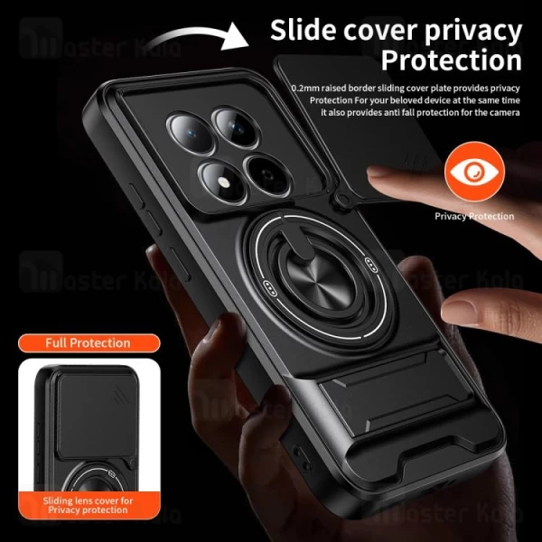 قاب ضد ضربه مگنتی Xiaomi Redmi Note 15 4G Magnetic Multifunctional Case دارای محافظ دوربین