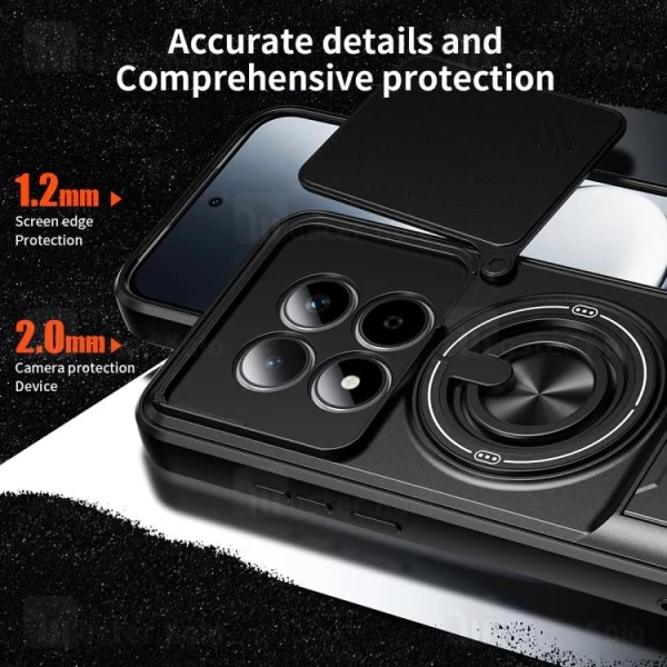 قاب ضد ضربه مگنتی Xiaomi Redmi Note 15 Pro 5G Magnetic Multifunctional Case دارای محافظ دوربین