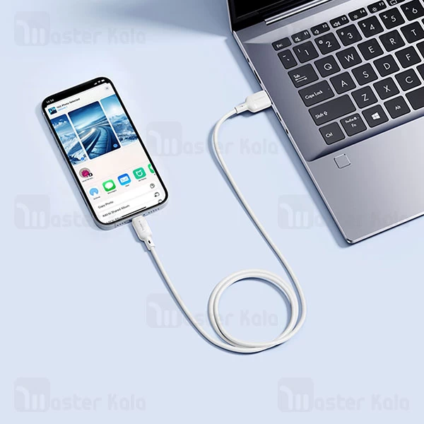 کابل لایتنینگ بیسوس Baseus Silky Series P10377702213 طول 1 متر شدت جریان 2.4 آمپر