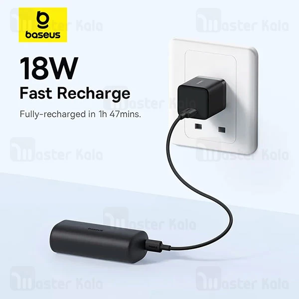 پاوربانک 5000 بیسوس Baseus P10068307113 توان 20 وات همراه با کانکتور لایتنینگ
