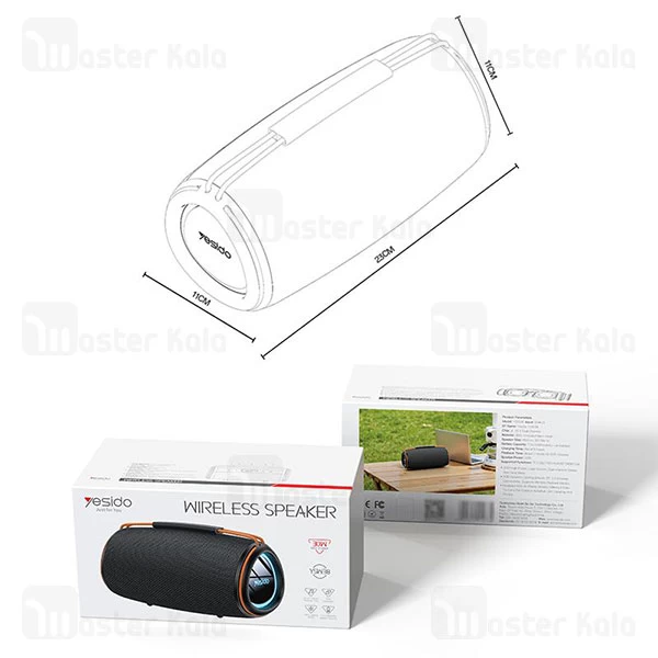 اسپیکر بلوتوث یسیدو Yesido YSW38 توان 30 وات فلش و رم خور