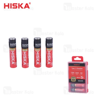 پک 4 تایی باتری نیم قلمی شارژی هیسکا Hiska H16-AAA4
