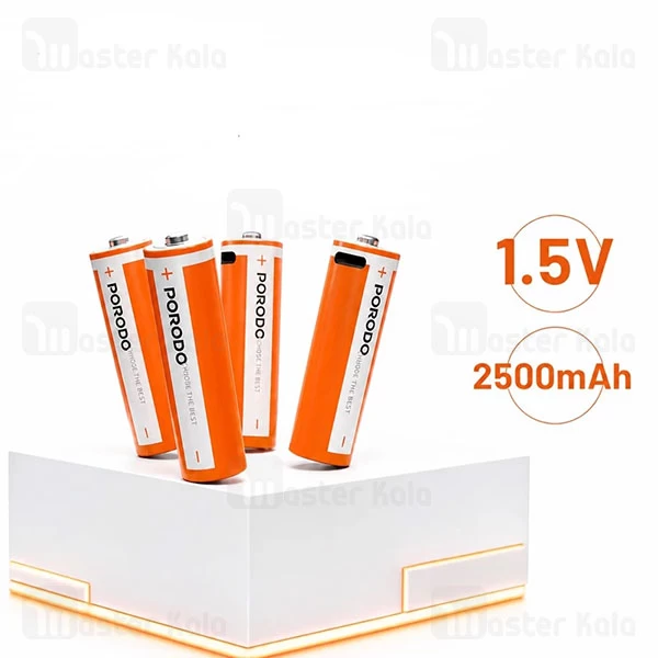 پک 4 تایی باتری قلمی شارژی پرودو Porodo PDAA25RB