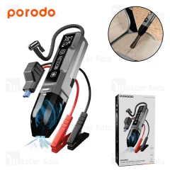 جامپ استارتر کمپرسور باد و جارو شارژی پرودو Porodo PDJS41BK Ignatov همراه با چراغ قوه