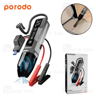 جامپ استارتر کمپرسور باد و جارو شارژی پرودو Porodo PDJS41BK Ignatov همراه با چراغ قوه