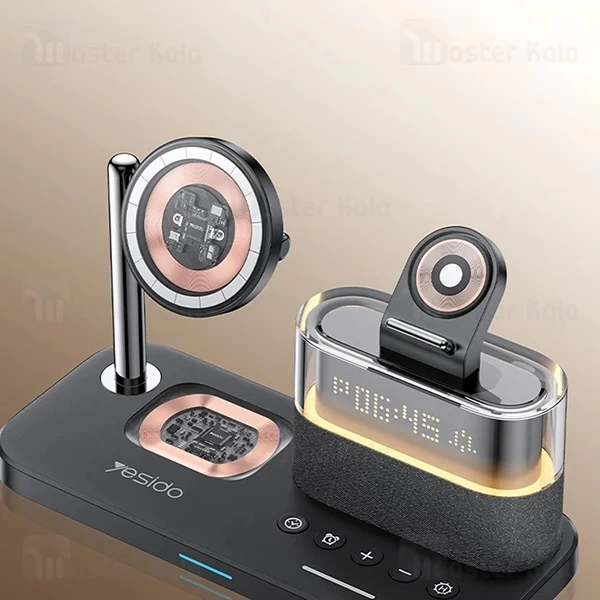 استند و شارژر وایرلس چند کاره مگ سیف یسیدو Yesido DS37 با قابلیت شارژ اپل واچ