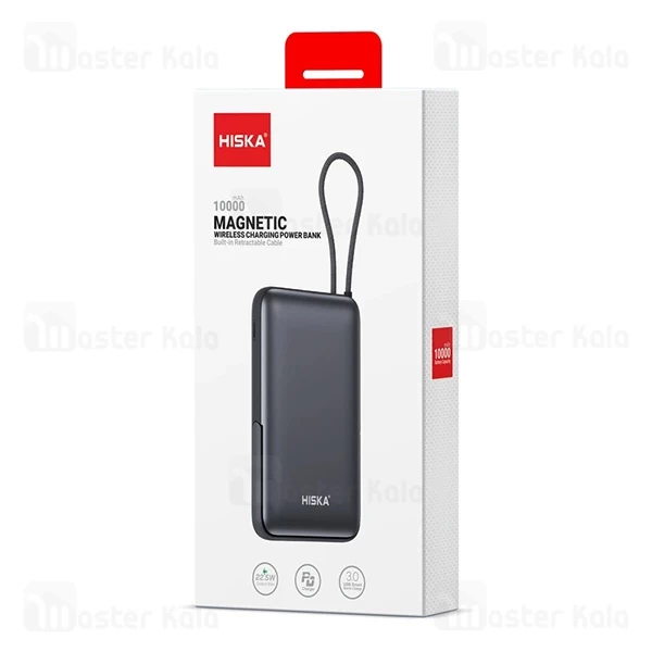 پاوربانک وایرلس 10000 مگنتی هیسکا Hiska HP-133PD توان 22.5 وات