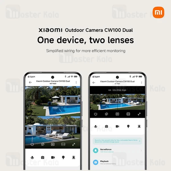 دوربین نظارتی هوشمند شیائومی Xiaomi CW100 Dual Outdoor Camera MJSXJ26CM