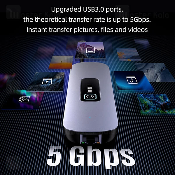 هاب 10 پورت تایپ سی یوسمز USAMS SJ644