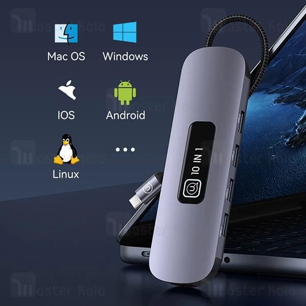 هاب 10 پورت تایپ سی یوسمز USAMS SJ644