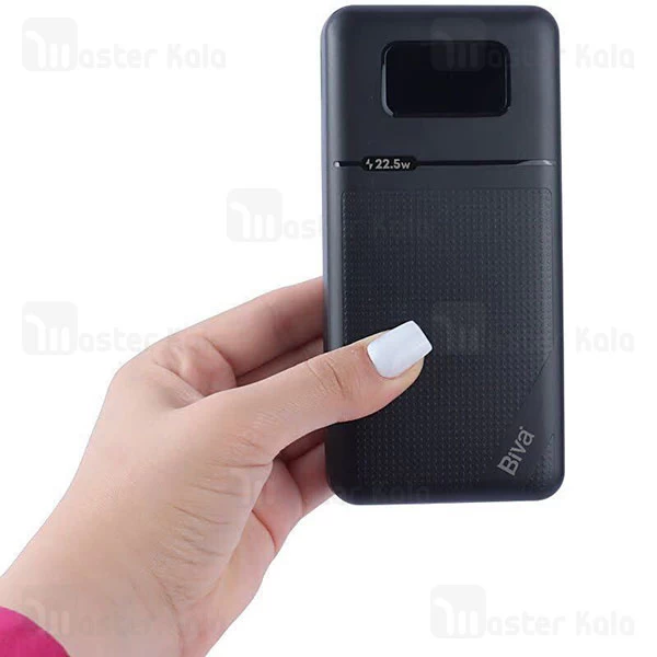 پاوربانک 20000 بیوا Biva BP-047 توان 22.5 وات با کابل متصل