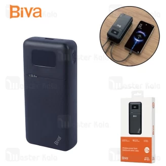 پاوربانک 20000 بیوا Biva BP-047 توان 22.5 وات با کابل متصل