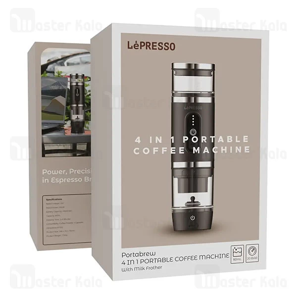 قهوه ساز قابل حمل لپرسو LePresso 4 in 1 Portable Coffee Machine LPCFFM4IN1BK