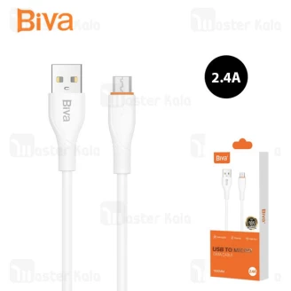 کابل میکرو یو اس بی بیوا Biva C-33M طول 1 متر شدت جریان 2.4 آمپر